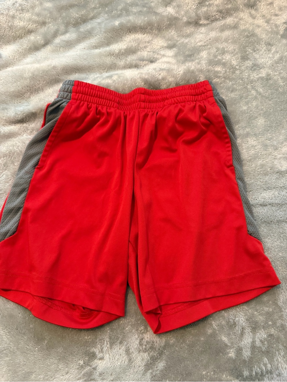 🔥5 for $25 Tek Gear Boys Dry Tek Red Athletic Shorts Size M 10-12 Performance